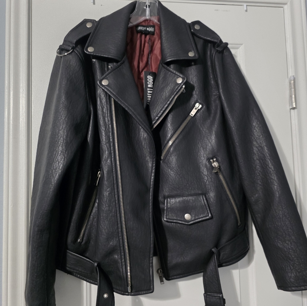 Current Mood Black Jacket with Burgundy Lining